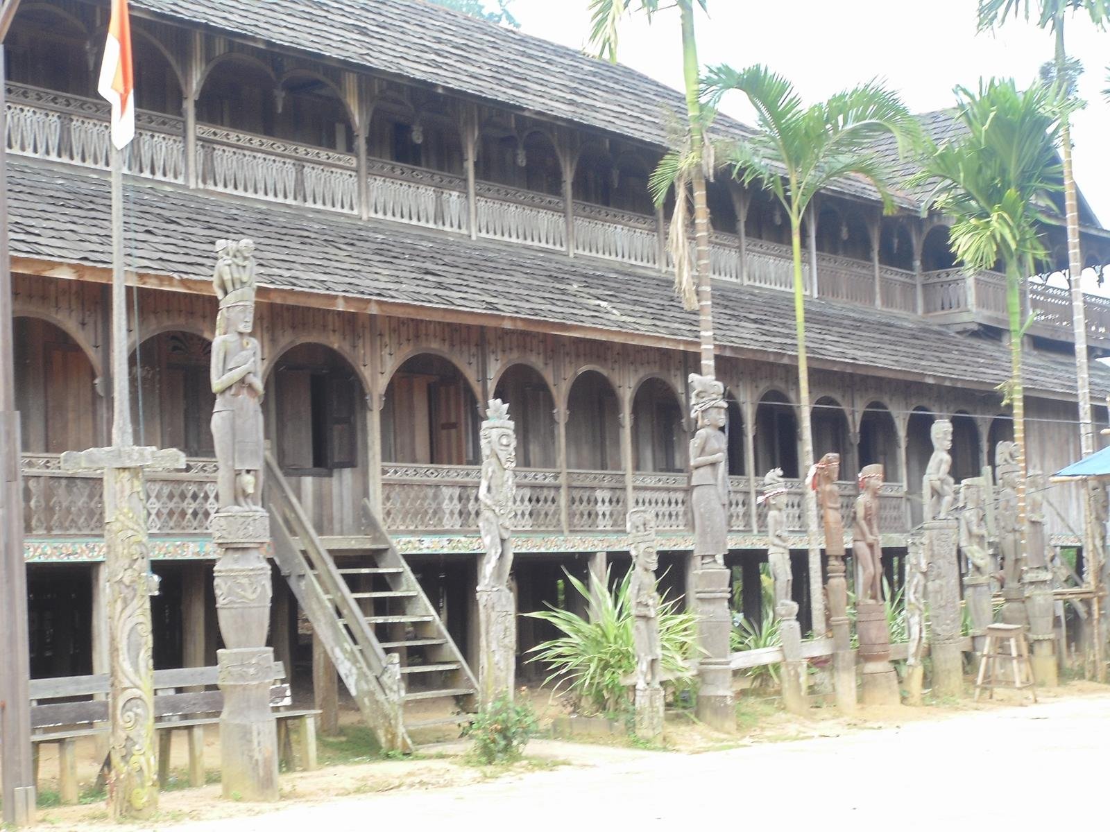 Dayak longhouse