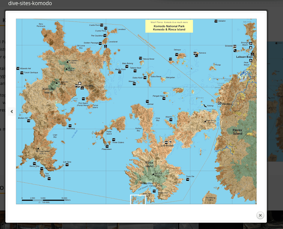 Komodo dive map