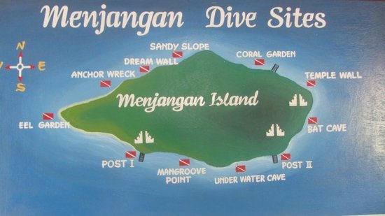 Menjangan dive map