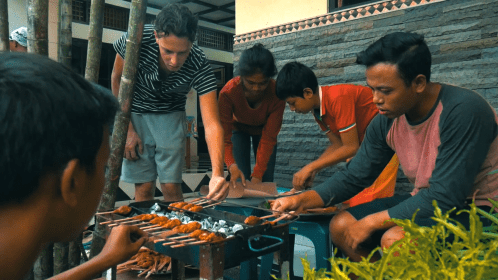 Lunch at local family